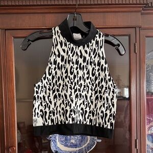Wolford Black and White Leopard-Print Tank